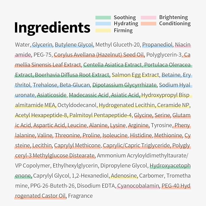 1.618 Salmon Firming Sleeping Mask 3.53oz - Korean Overnight Moisturizer Face Cream with Peptide, Vit-P, Beta Glucan, Centella Asiatica, Ceramide NP, Niacinamide, Adenosine, Trehalose