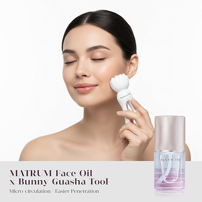 Organic Barrier Repair Face Oil | Deep Hydration & Redness Soothing | Firming & Brightening with Squalane, Niacinamide, Vitamin E & Camelina Seed Oil | Gua Sha Oil for Dry & Sensitive Skin