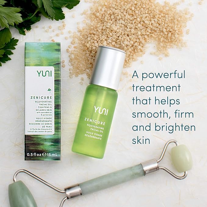 YUNI Beauty Rejuvenating Facial Oil – Natural Skincare – Face Oil for Gua Sha & Facial Massage – Organic Anti-Ageing Face Oil for Dry Skin – Brightening & Firming Skin Care Oil