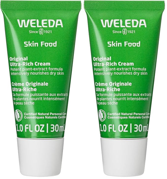 Weleda Skin Food Original Ultra-Rich Body Cream, 1 Fluid Ounce, Plant Rich Moisturizer with Pansy, Chamomile and Calendula (Pack of 2)